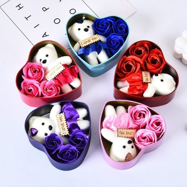 Valentine Day Best Love Gift For Girlfriend, Valentine gift heart shape Love box with teddy