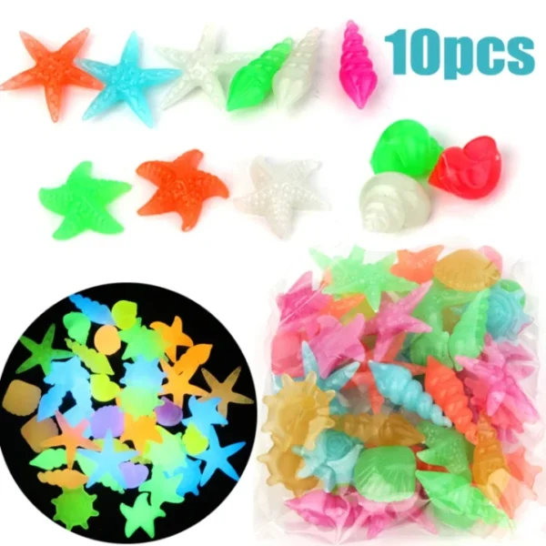10PCS Glow in the Dark Luminous Stone