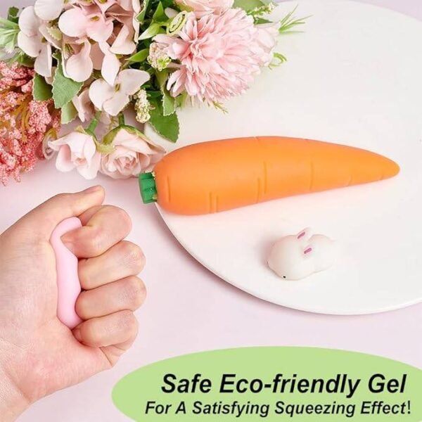 Silicone Carrot Squishy Fidget Toy - 1pc