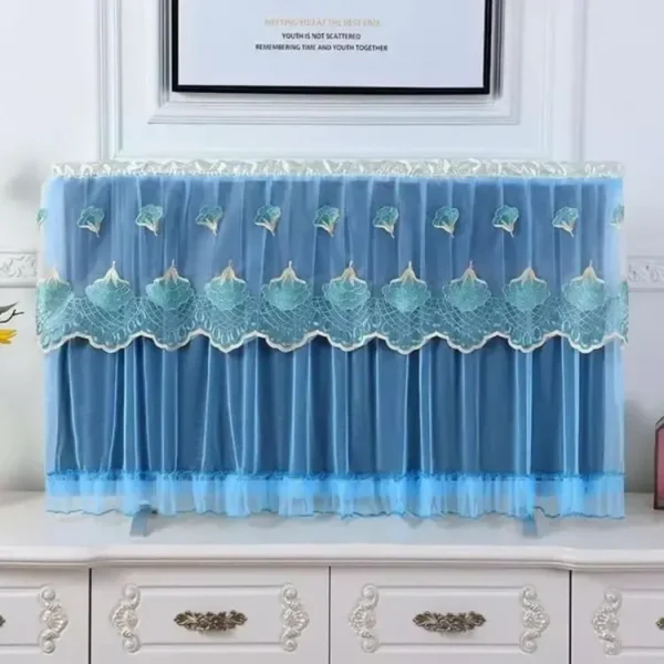 32 Inch TV dust cover, Dustproof Lace Cloth Fabric TV dust cover