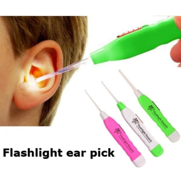 Kids Ear Cleaner With Flash Light, LED Flashlight Earpick for Ear wax remover and cleaner, Ear cleaning tools for kids and adults